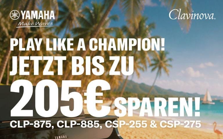Yamaha Clavinova Sommeraktion: bis zu 205 € sparen – noch bis zum 19. Juli 2026